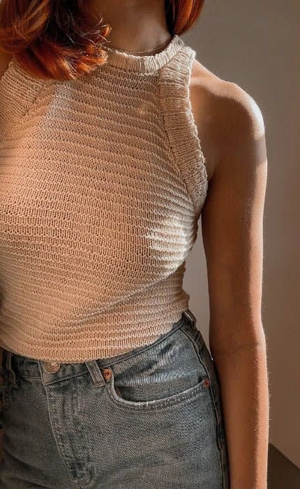 Purltank - MANDARIN PETIT - Strickset von KNITHARINA jetzt online kaufen bei OONIQUE