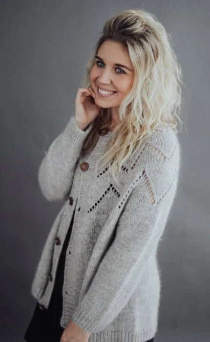 Feder Cardigan - COOL WOOL BIG & SILKHAIR - Strickset von STROFF jetzt online kaufen bei OONIQUE