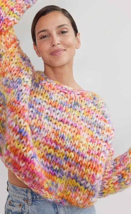 Pullover mit Fallmaschenmuster - CONFETTI - Strickset - OONIQUE