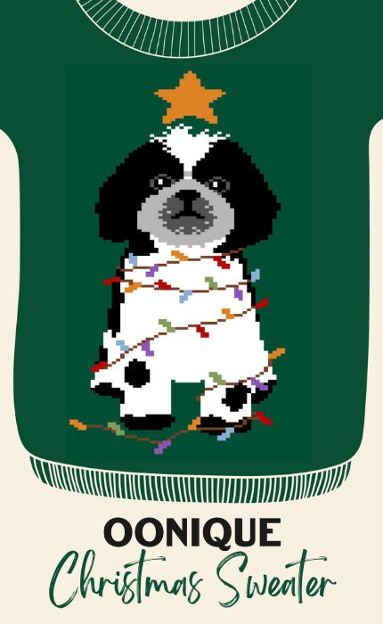 OONIQUE Christmas Sweater Motiv - STRICKSCHRIFT - Dogmas Edition von OONIQUE jetzt online kaufen bei OONIQUE