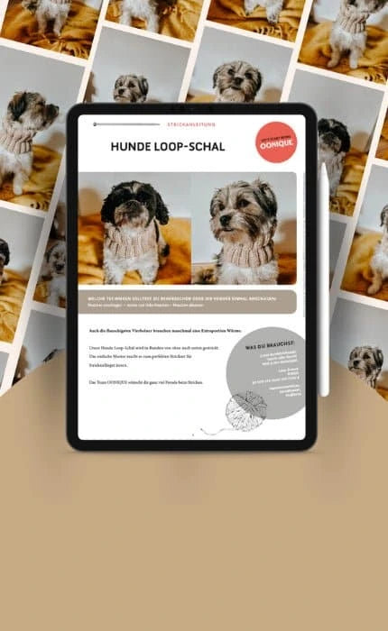 Hunde Loop-Schal - ANLEITUNG von OONIQUE jetzt online kaufen bei OONIQUE