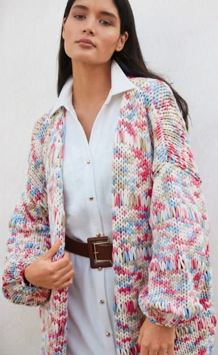 Cardigan mit Fallmaschen - GELATO - Strickset von LANA GROSSA jetzt online kaufen bei OONIQUE