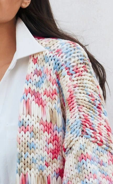 Cardigan mit Fallmaschen - GELATO - Strickset von LANA GROSSA jetzt online kaufen bei OONIQUE