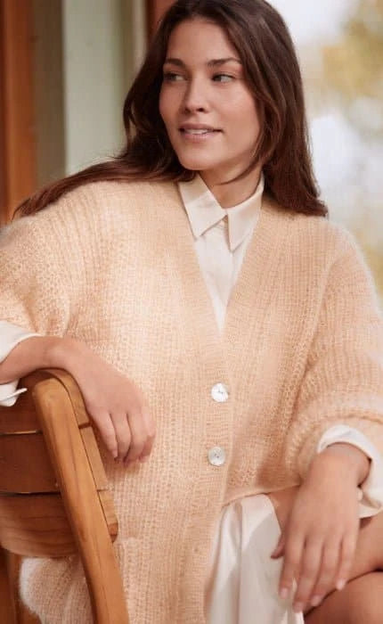 Halbpatent-Jacke - SILKHAIR - Strickset von LANA GROSSA jetzt online kaufen bei OONIQUE