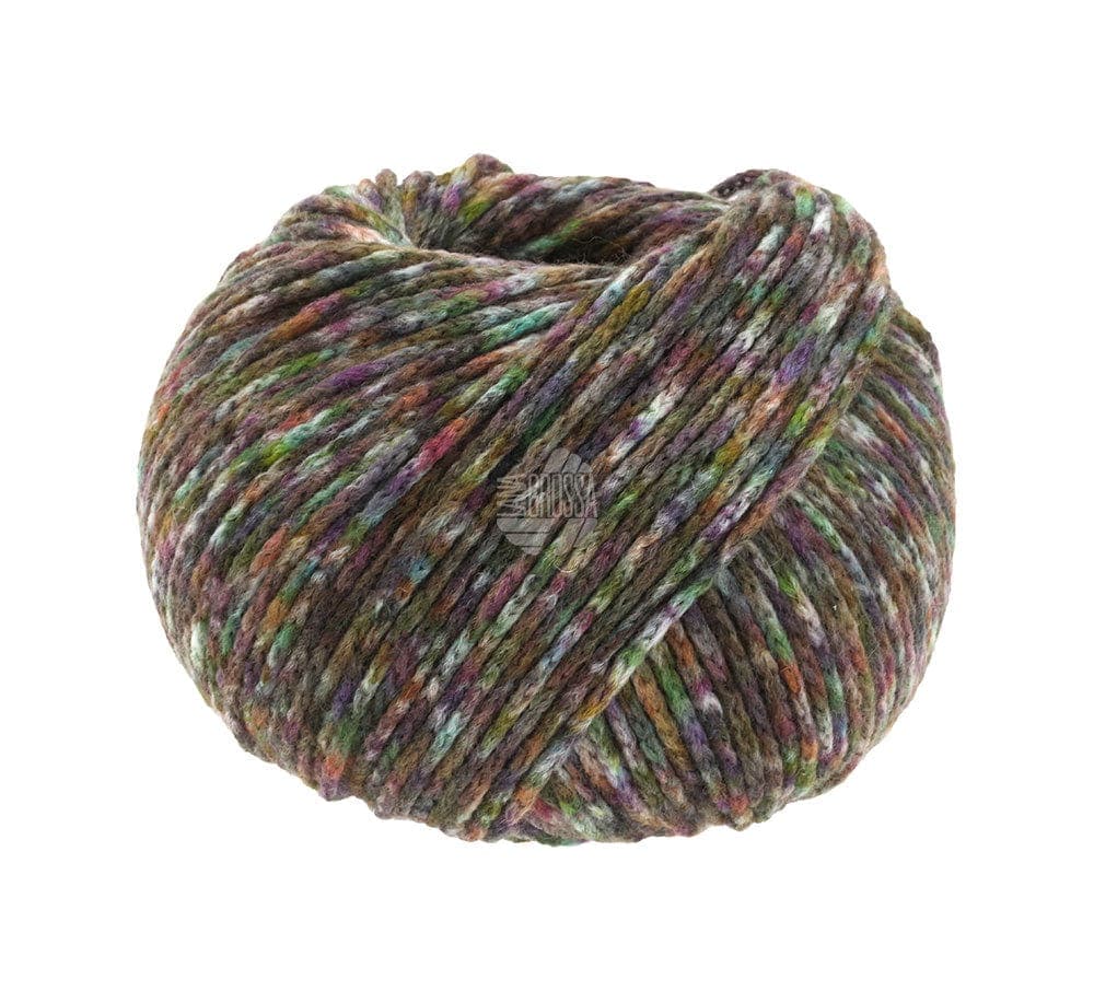 LANA GROSSA Garn 102 - Grün/Braun/Brombeer/Fuchsia/Aubergine COOL MERINO PRINT