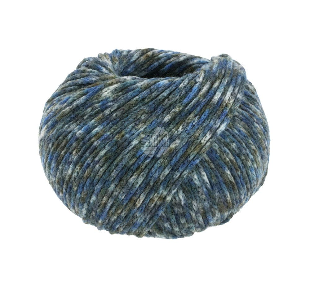 LANA GROSSA Garn 104 - Dunkel-/Hellblau/Umbra COOL MERINO PRINT