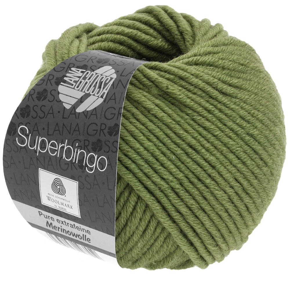 LANA GROSSA Garn 105 - Olivgrün SUPERBINGO