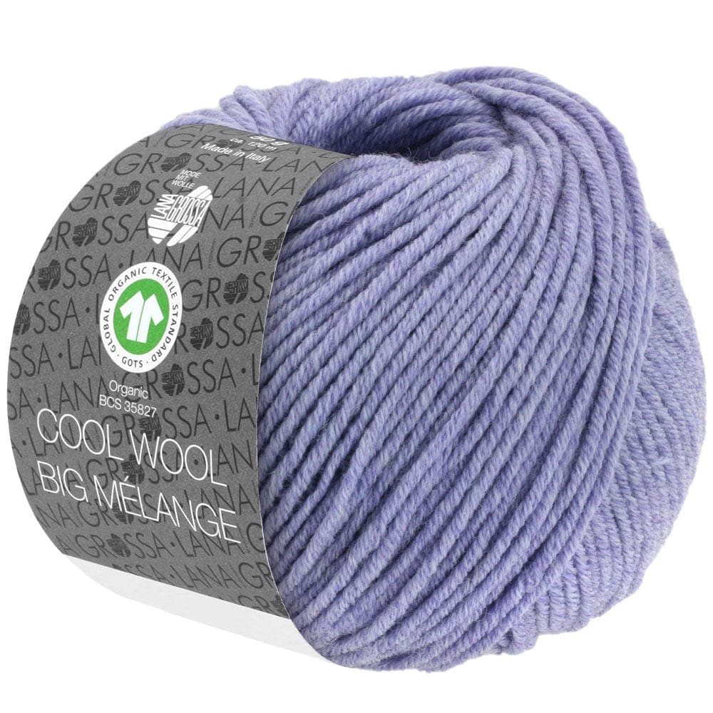LANA GROSSA Garn 201 - Flieder meliert COOL WOOL BIG MÉLANGE GOTS