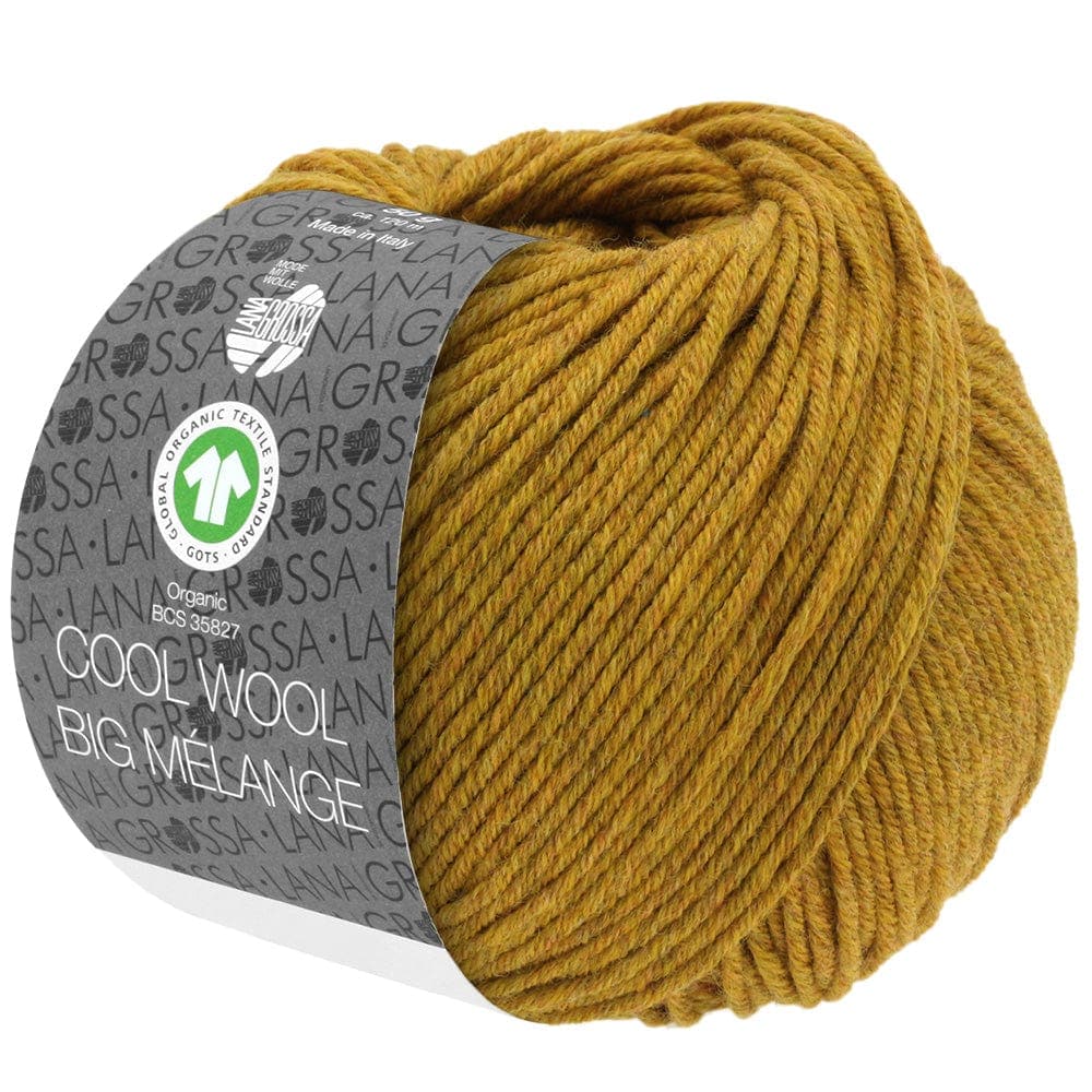 LANA GROSSA Garn 214 - Bernstein meliert COOL WOOL BIG MÉLANGE GOTS