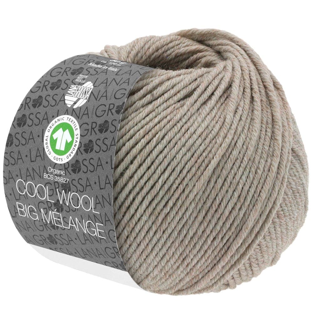 LANA GROSSA Garn 223 - Beige meliert COOL WOOL BIG MÉLANGE GOTS