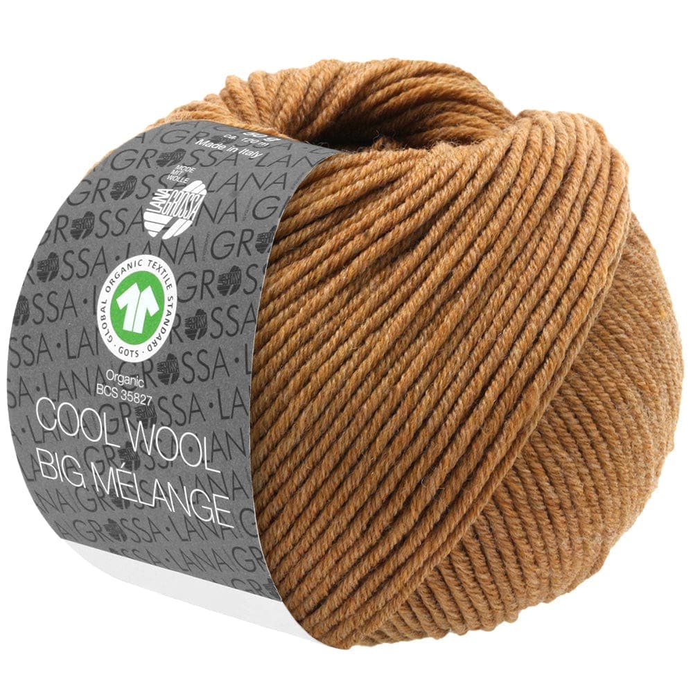 LANA GROSSA Garn 230 - Karamell meliert COOL WOOL BIG MÉLANGE GOTS