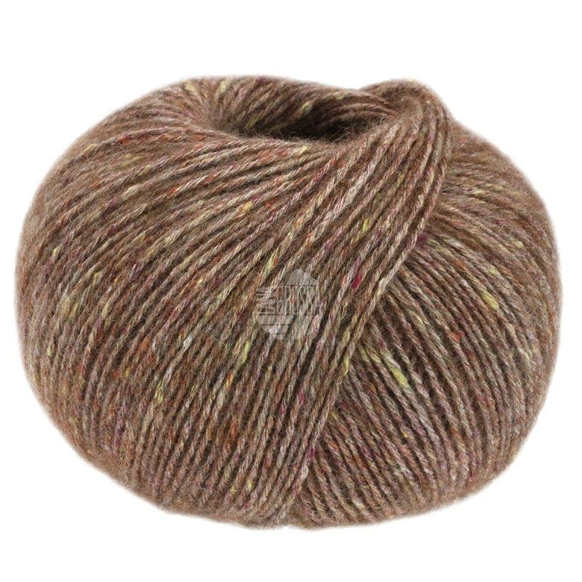 LANA GROSSA Garn 302 - Zimtbraun meliert ECOPUNO TWEED
