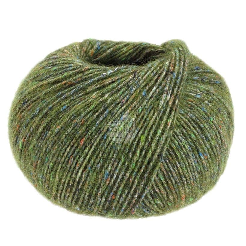 LANA GROSSA Garn 305 - Olivgrün meliert ECOPUNO TWEED