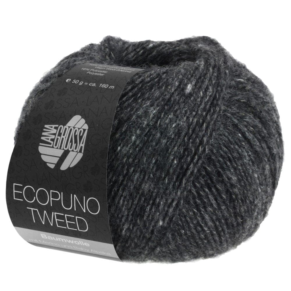 LANA GROSSA Garn 311 - Anthrazit meliert ECOPUNO TWEED