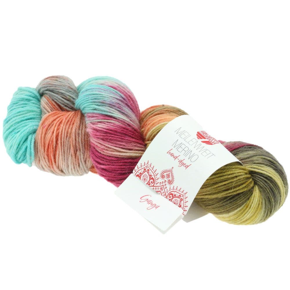 LANA GROSSA Garn 407 - Ganga MEILENWEIT 100 MERINO HAND-DYED