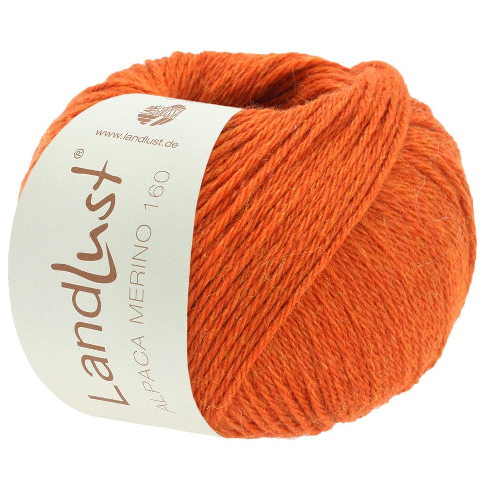 LANA GROSSA Garn 421 - Dunkelorange LANDLUST ALPAKA MERINO 160