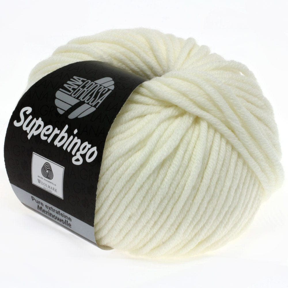LANA GROSSA Garn 49 - Weiß SUPERBINGO