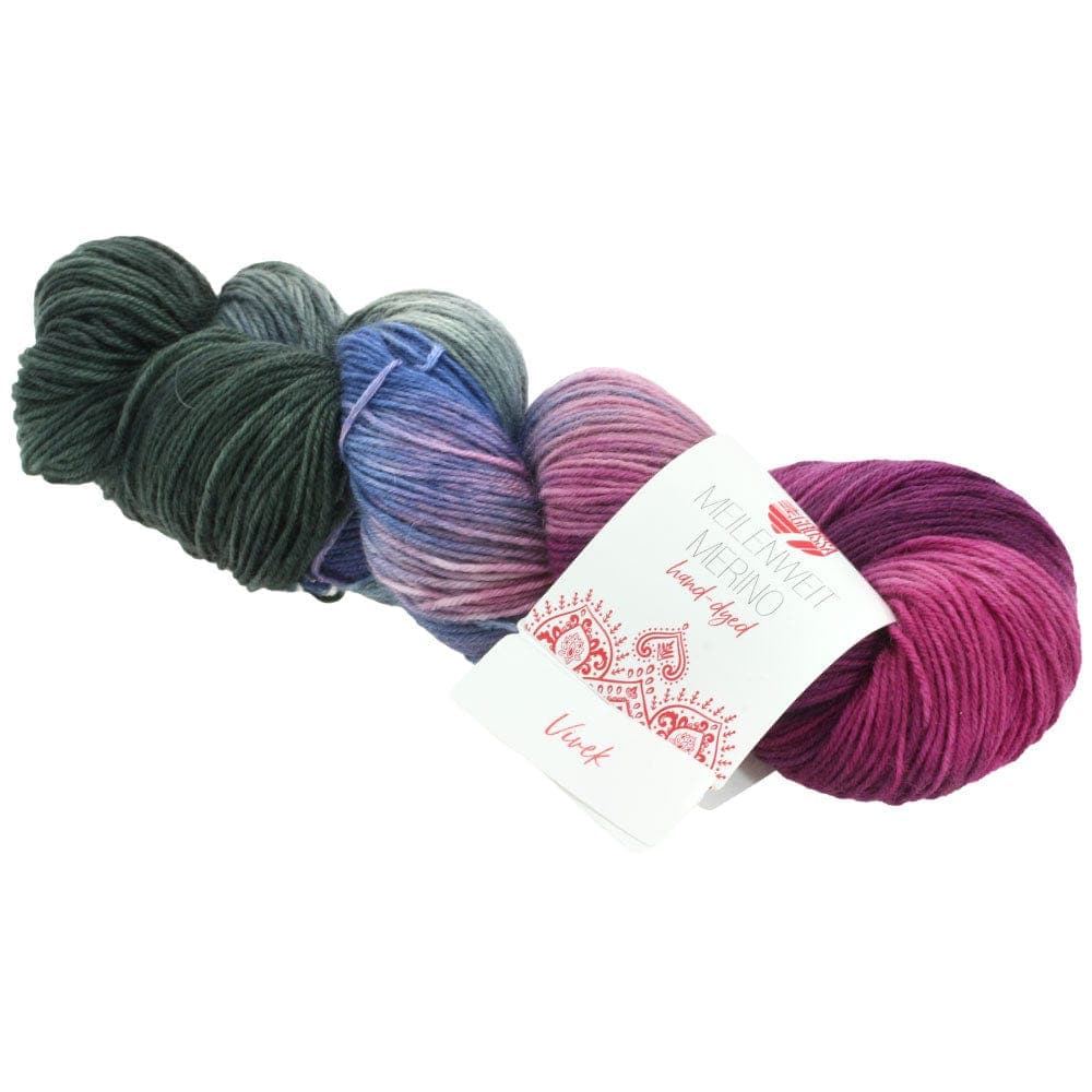 LANA GROSSA Garn 613 - Vivek MEILENWEIT 100 MERINO HAND-DYED