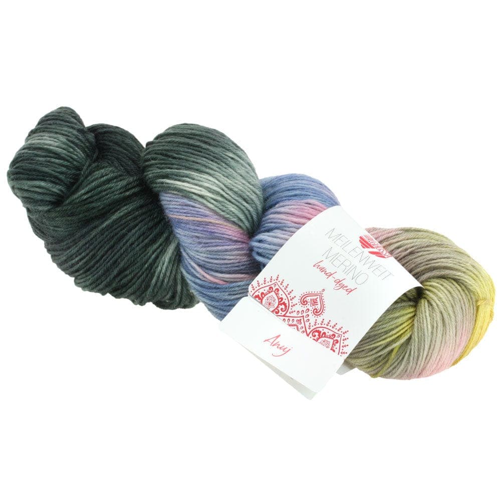LANA GROSSA Garn 614 - Anuj MEILENWEIT 100 MERINO HAND-DYED