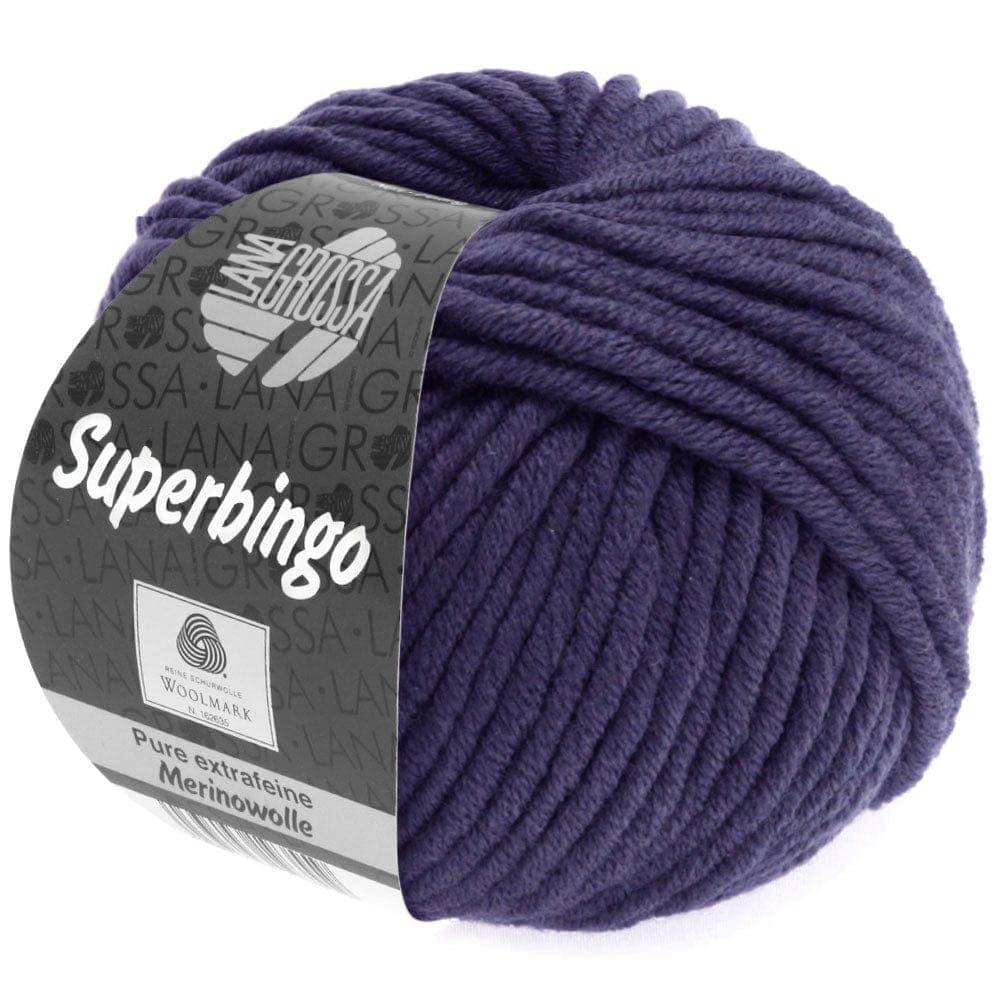 LANA GROSSA Garn 65 - Dunkelviolett SUPERBINGO