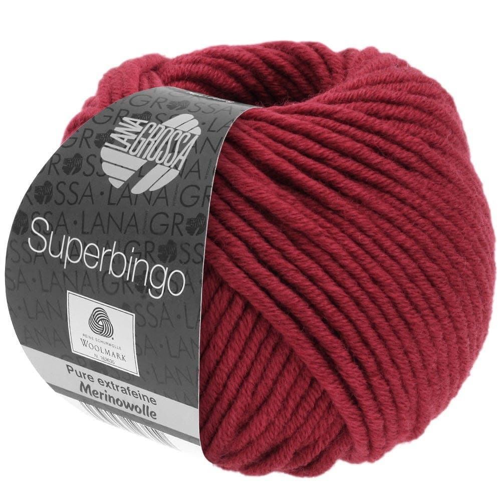LANA GROSSA Garn 91 - Weinrot SUPERBINGO