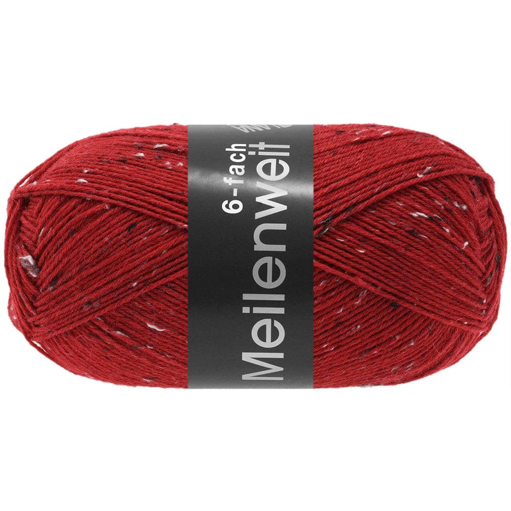 LANA GROSSA Garn 9239 - Weinrot MEILENWEIT 6-F 150 Tweed