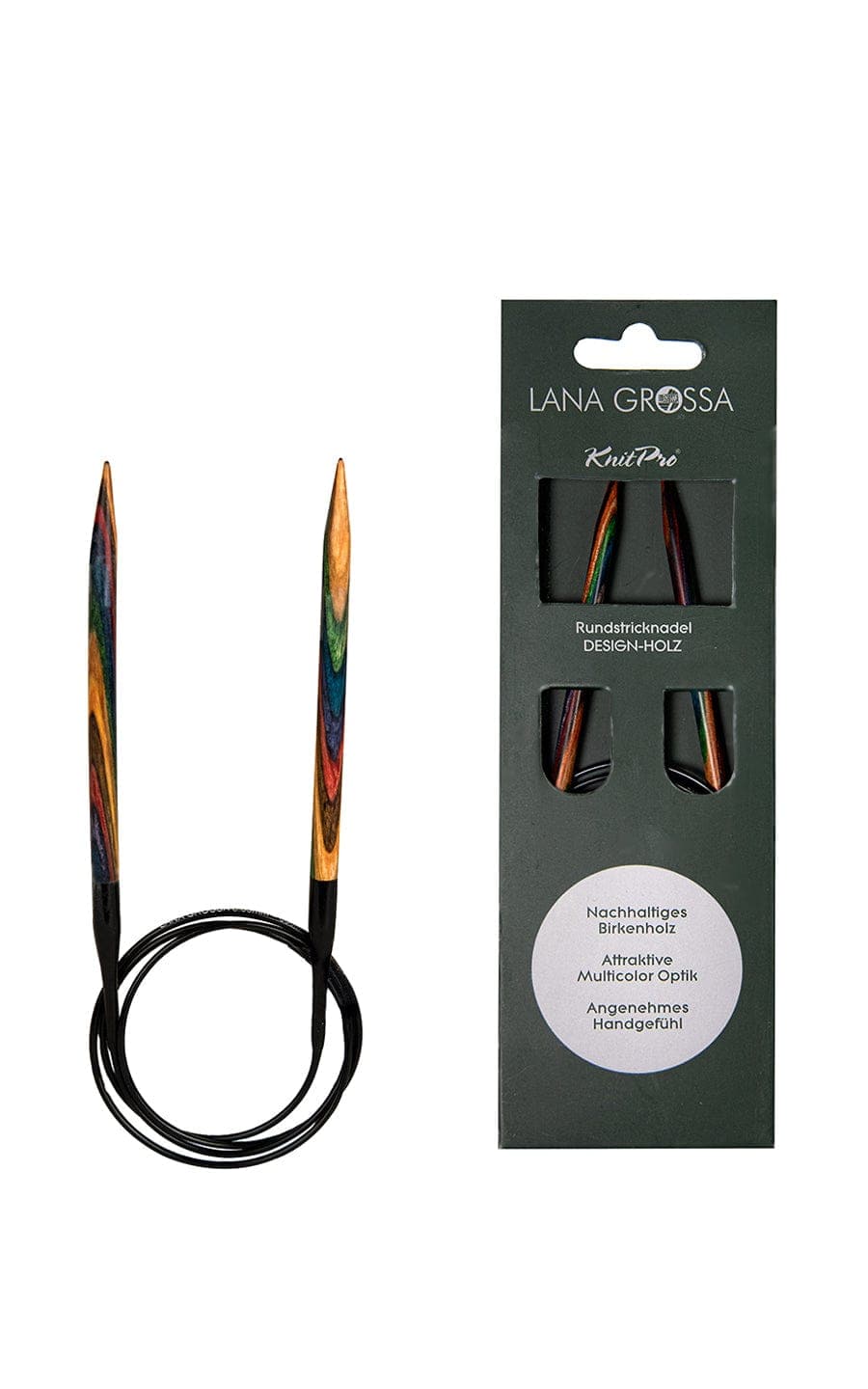 4,0mm|60cm Rundstricknadel Design Holz - neue Verpackung von LANA GROSSA jetzt online kaufen bei OONIQUE