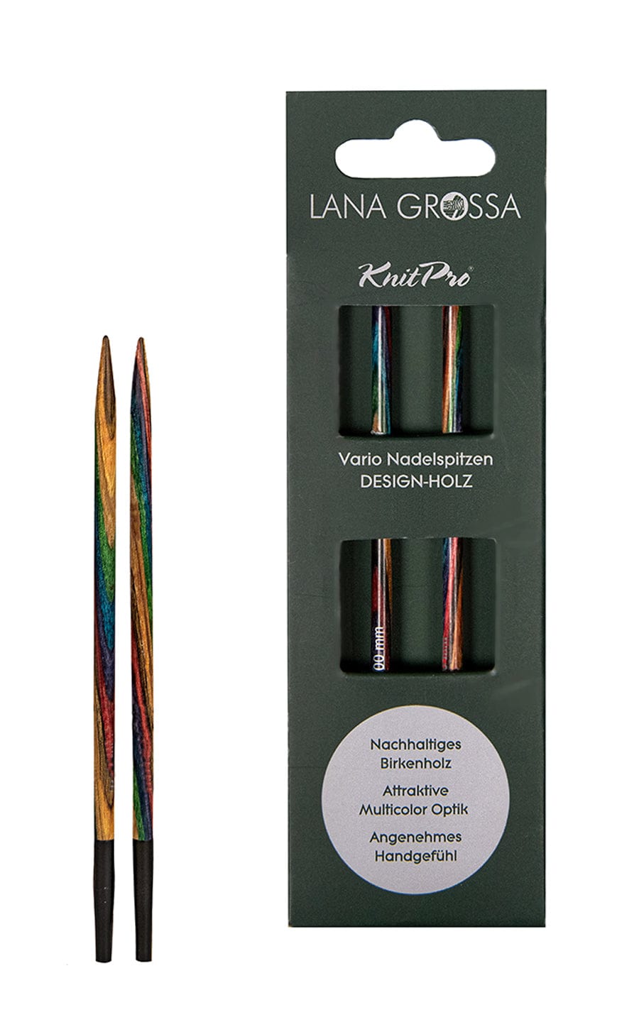 Kurze 3,0 mm Nadelspitze Vario aus Holz - neue Verpackung von LANA GROSSA jetzt online kaufen bei OONIQUE