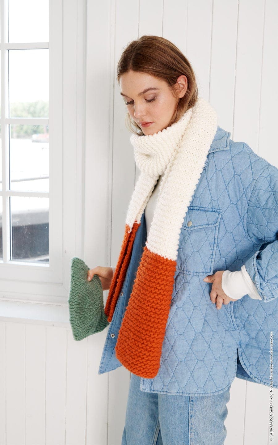 Bicolor-Schal - PER LEI - Strickset von LANA GROSSA jetzt online kaufen bei OONIQUE