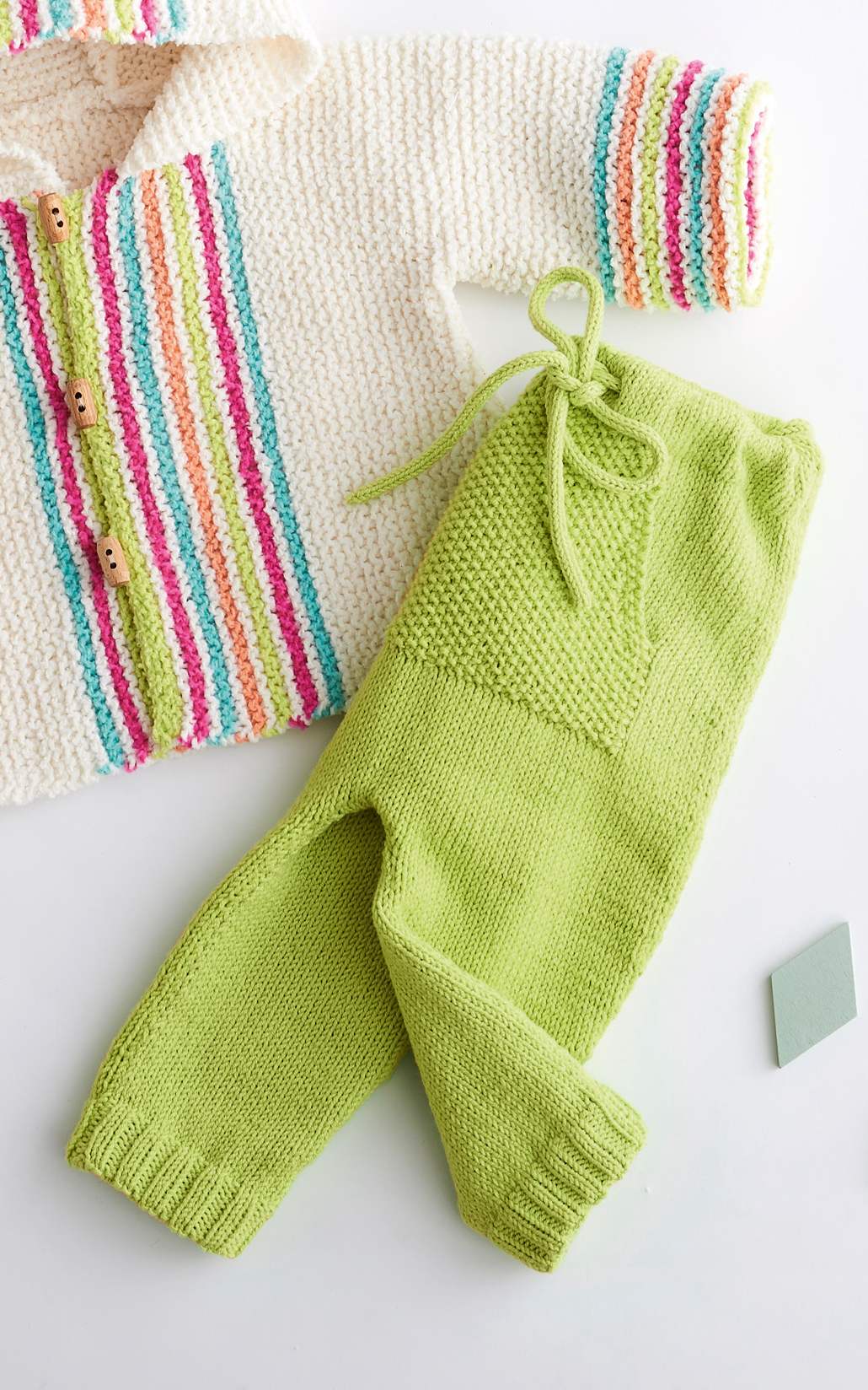 LANA GROSSA Strickset Baby Hose mit Bauchtasche - Strickset