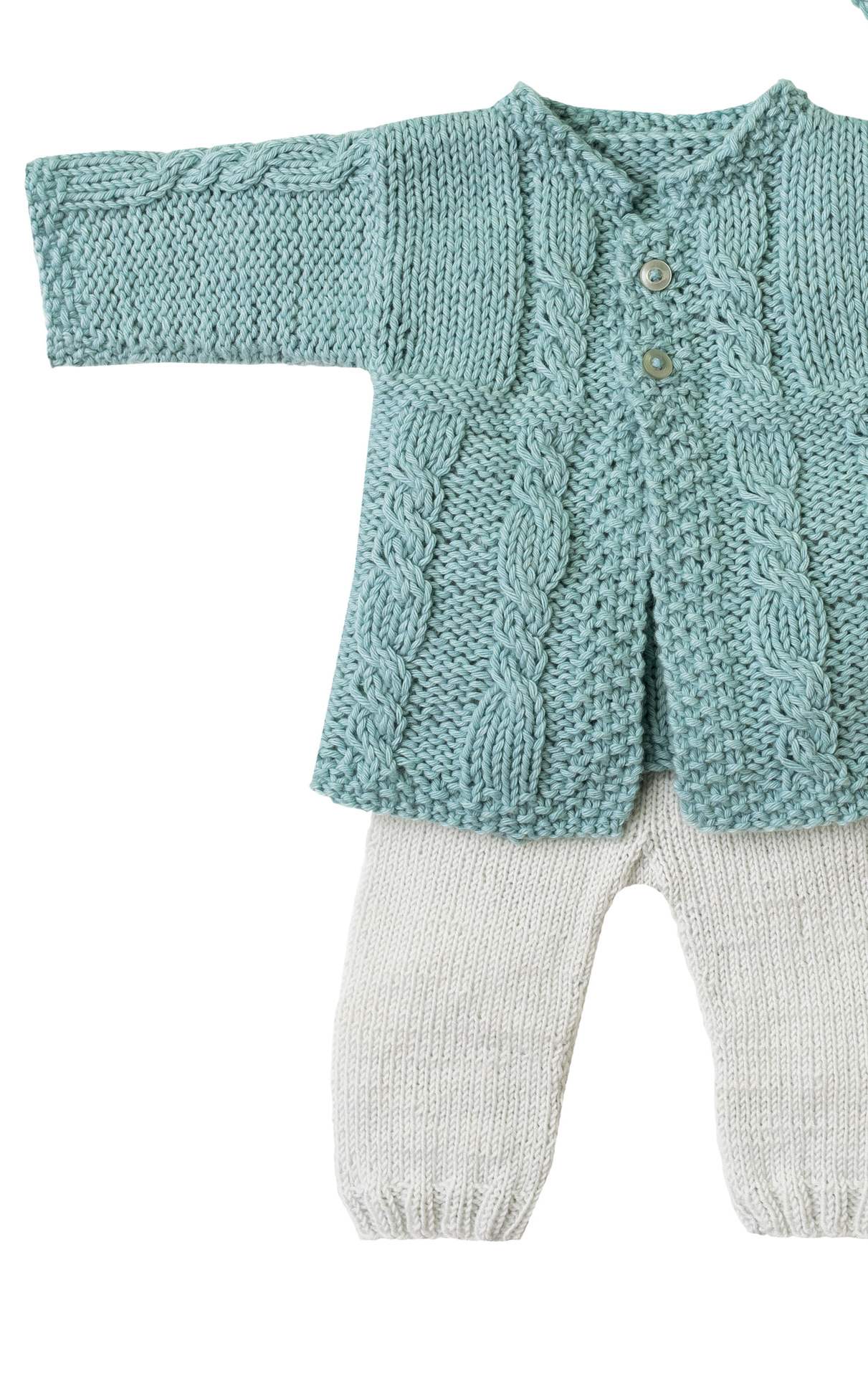 Baby Jacke mit Zopfmuster - Strickset von LANA GROSSA jetzt online kaufen bei OONIQUE