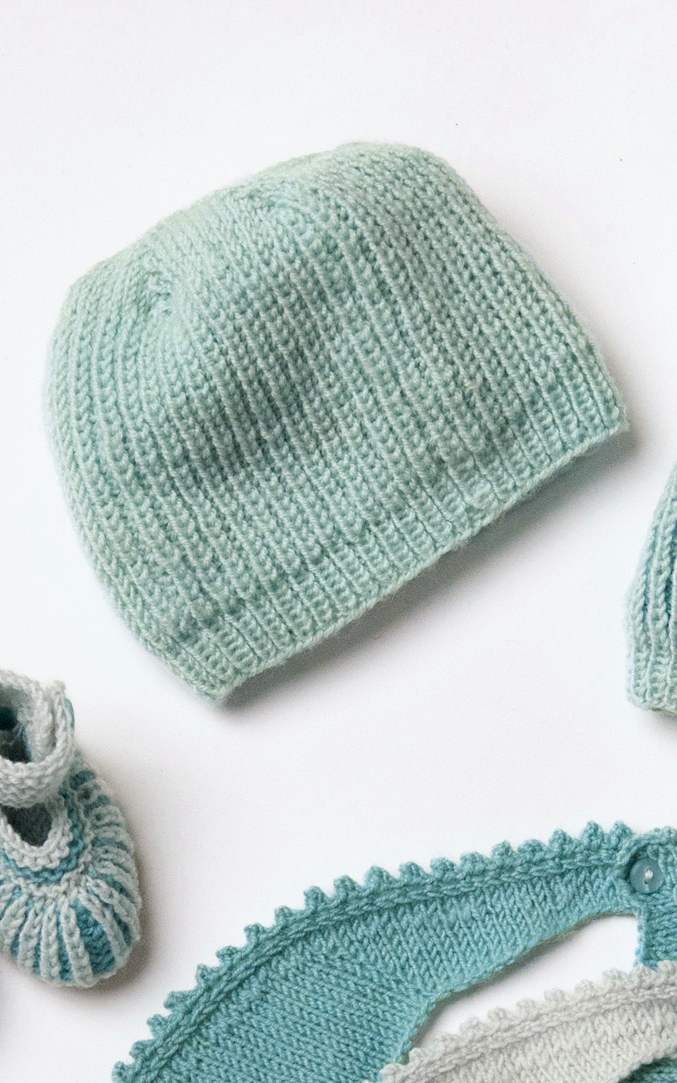 Baby Mütze im Halbpatent - Strickset von LANA GROSSA jetzt online kaufen bei OONIQUE