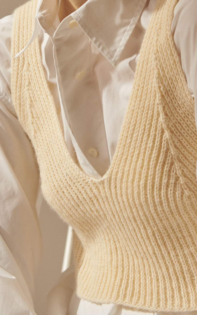 Bustier-Top im Halbpatentmuster - ECOPUNO - Strickset von LANA GROSSA jetzt online kaufen bei OONIQUE