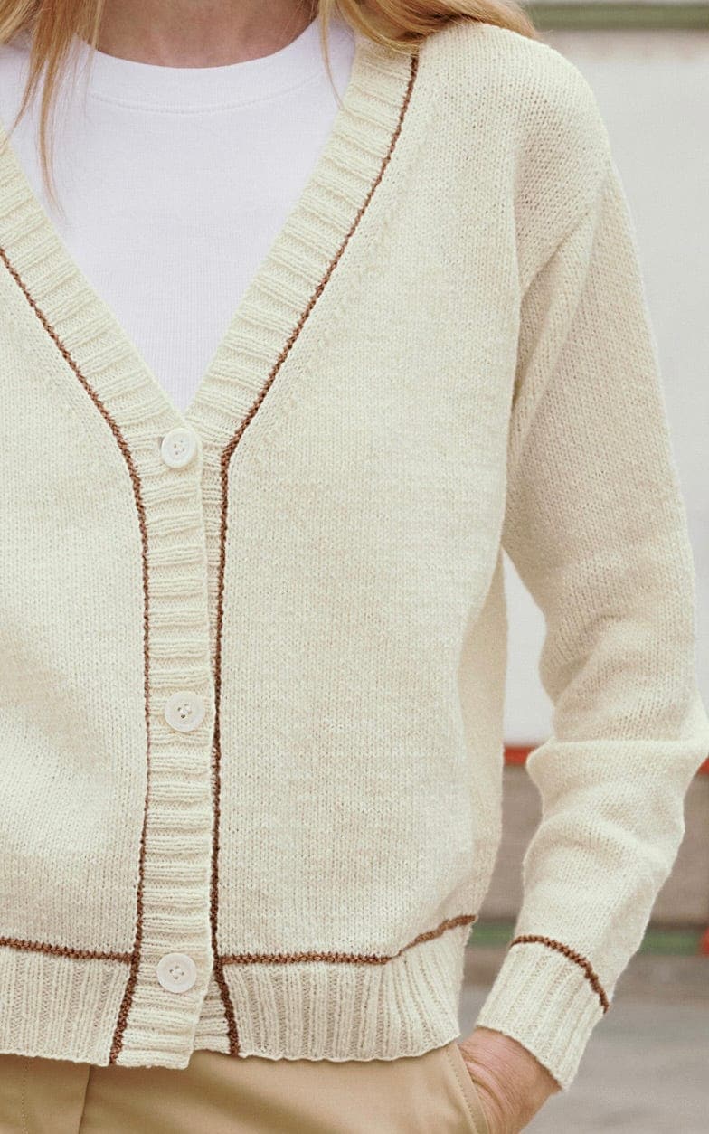 Cardigan zweifarbig- CASHMERE 16 FINE - Strickset von LANA GROSSA jetzt online kaufen bei OONIQUE