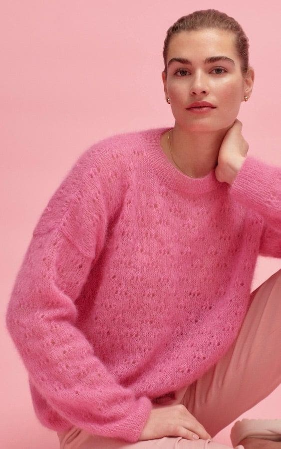 Flauschiger Ajourpulli - SILKHAIR - Strickset von LANA GROSSA jetzt online kaufen bei OONIQUE