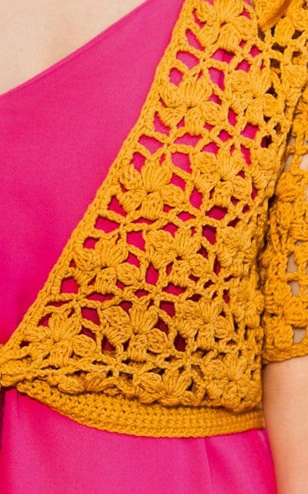 Häkeljacke im Blütenmuster - ELASTICO - Häkelset von LANA GROSSA jetzt online kaufen bei OONIQUE
