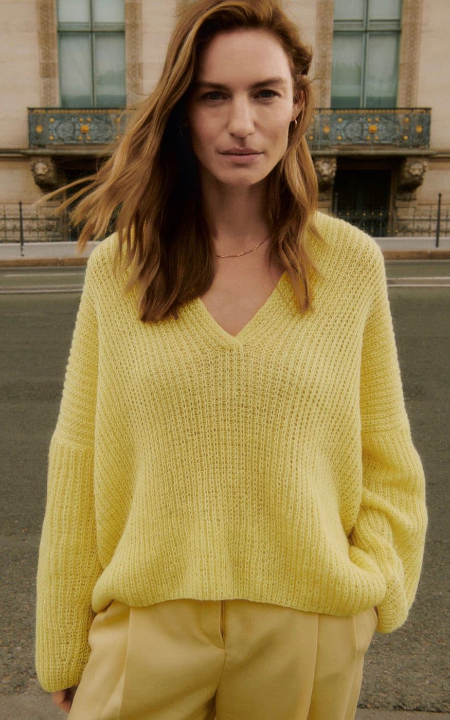 Halbpatent-V-Pullover - PUNO LUCE - Strickset von LANA GROSSA jetzt online kaufen bei OONIQUE
