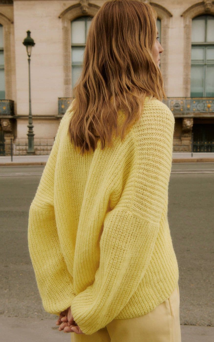 Halbpatent-V-Pullover - PUNO LUCE - Strickset von LANA GROSSA jetzt online kaufen bei OONIQUE