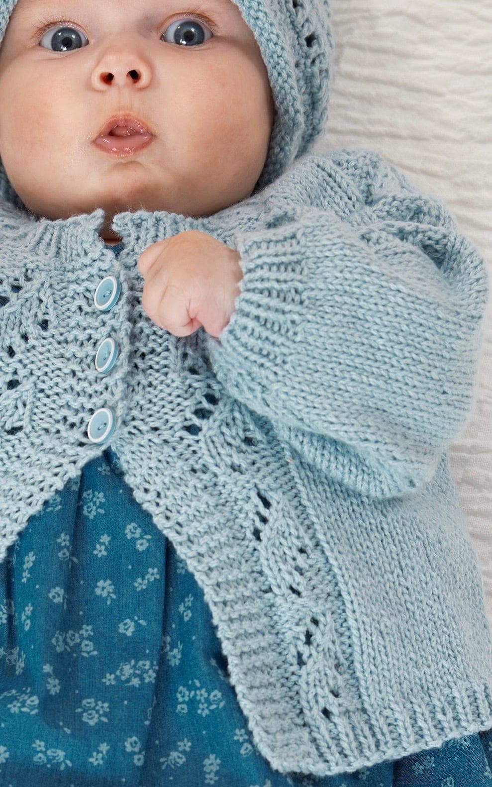 LANA GROSSA Strickset Jäckchen mit Ajourmuster - ALTA MODA COTOLANA - Strickset