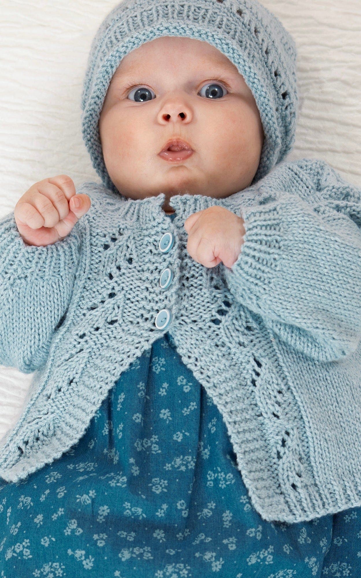 LANA GROSSA Strickset Jäckchen mit Ajourmuster - ALTA MODA COTOLANA - Strickset