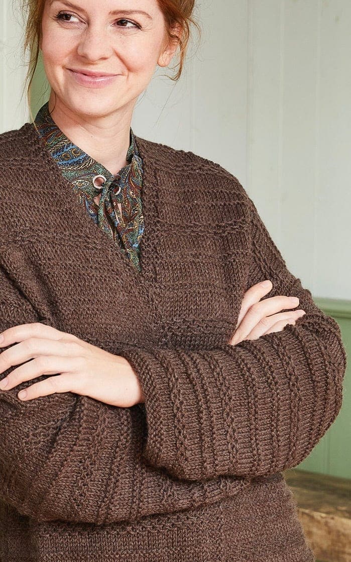 Jacke im Webmuster - LANDLUST ALPAKA MERINO 100 - Strickset von LANA GROSSA jetzt online kaufen bei OONIQUE