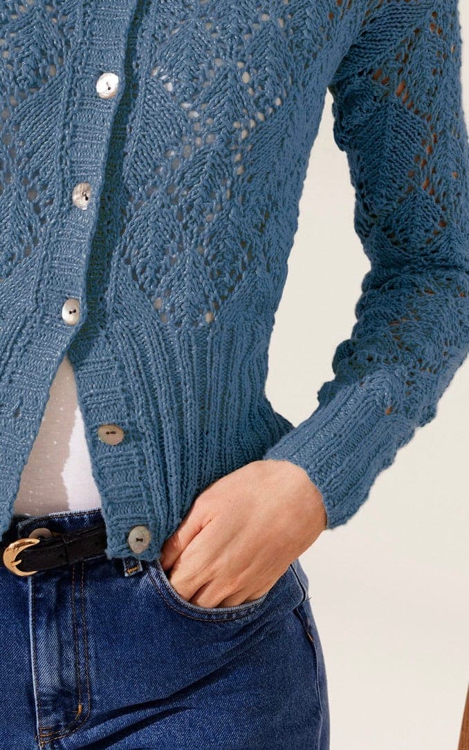 Jacke mit Ajourmuster · BACCA - Strickset von LANA GROSSA jetzt online kaufen bei OONIQUE