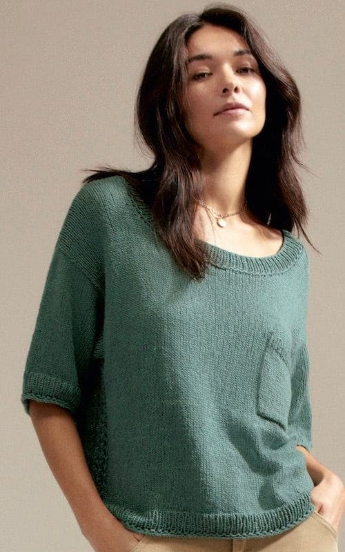Kastenshirt mit Tasche - ALTA MODA COTOLANA - Strickset von LANA GROSSA jetzt online kaufen bei OONIQUE