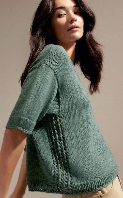 Kastenshirt mit Tasche - ALTA MODA COTOLANA - Strickset von LANA GROSSA jetzt online kaufen bei OONIQUE
