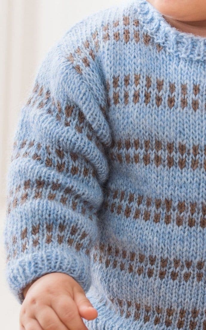LANA GROSSA Strickset Kinder Streifenpullover - ECOPUNO - Strickset