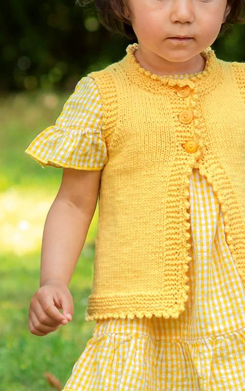 Kinderweste mit Häkelrand - Strickset von LANA GROSSA jetzt online kaufen bei OONIQUE