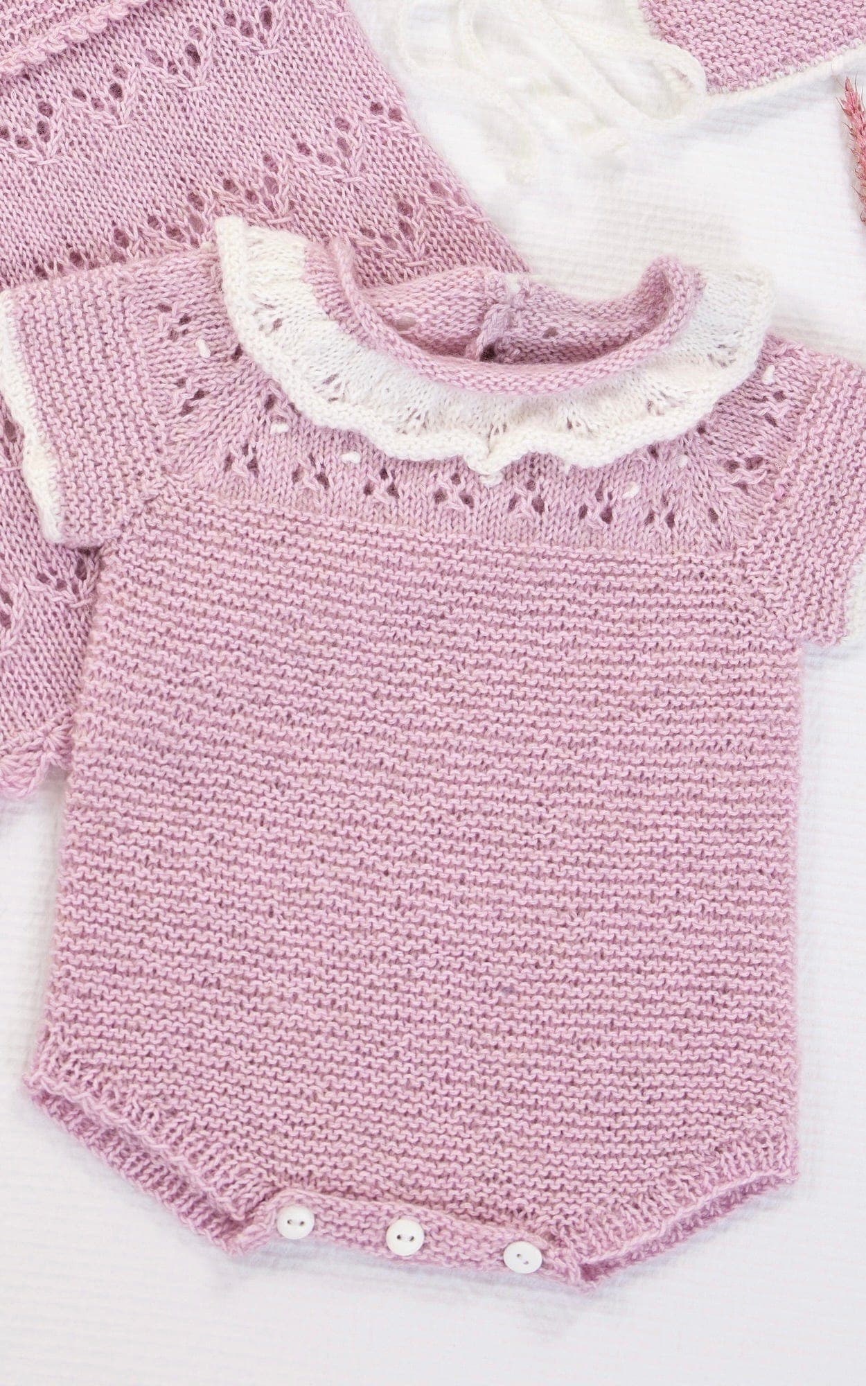 LANA GROSSA Strickset Kurzoverall mit Ajourmuster - ECOPUNO - Strickset