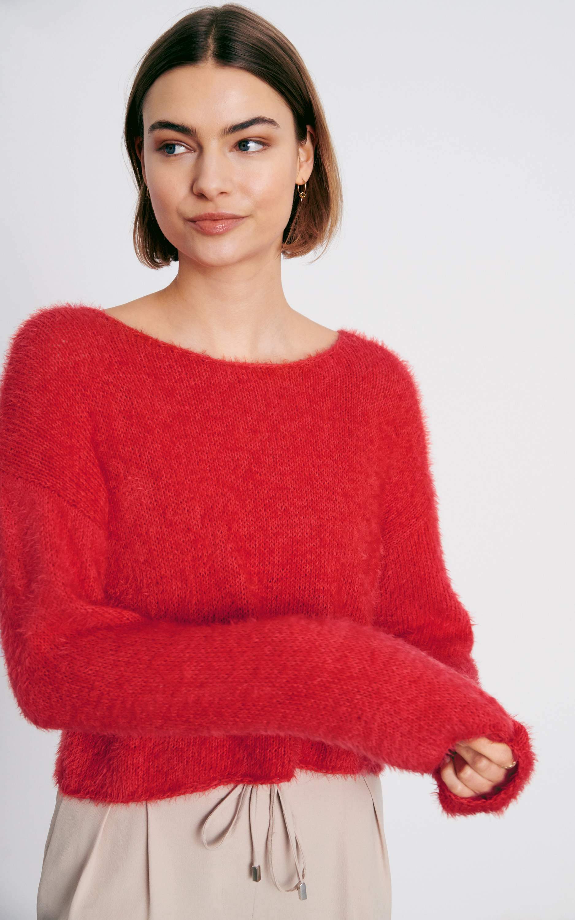 Kuscheliger Kurzpulli - PER FORTUNA GOTS - Strickset von LANA GROSSA jetzt online kaufen bei OONIQUE