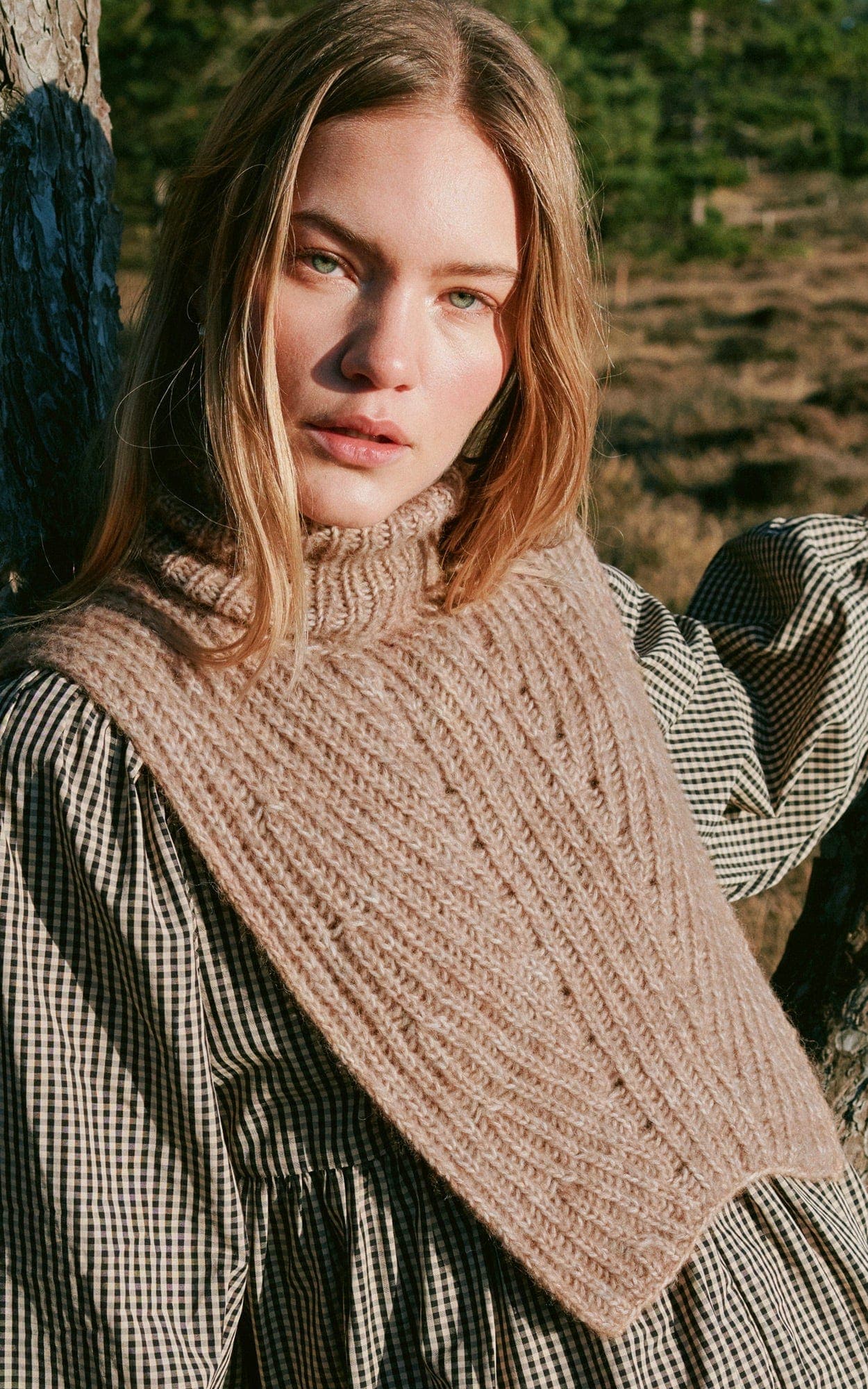 LANA GROSSA Strickset Leibchen im Patentmuster - NATURAL ALPACA PELO - Strickset