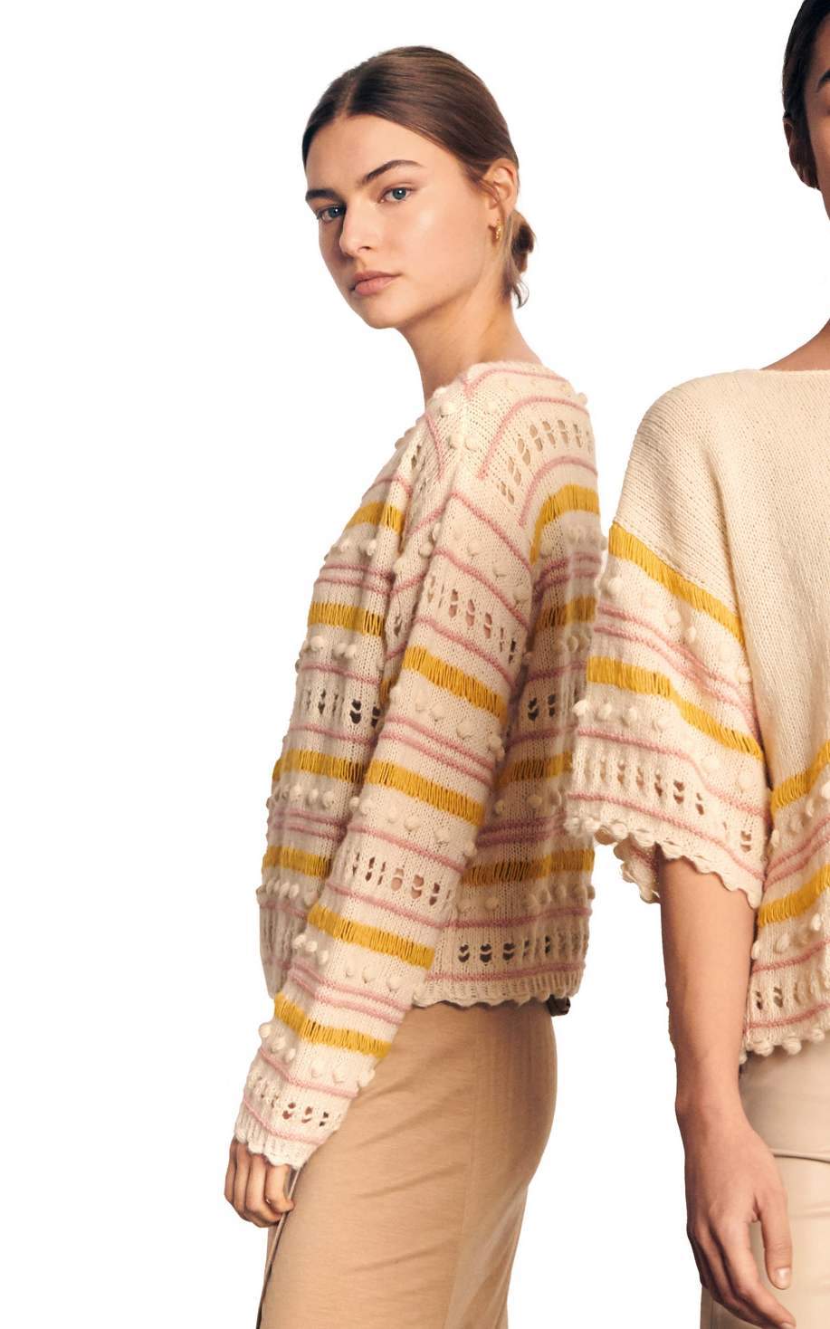 Pulli im Mustermix mit Noppenrand - Strickset von LANA GROSSA jetzt online kaufen bei OONIQUE